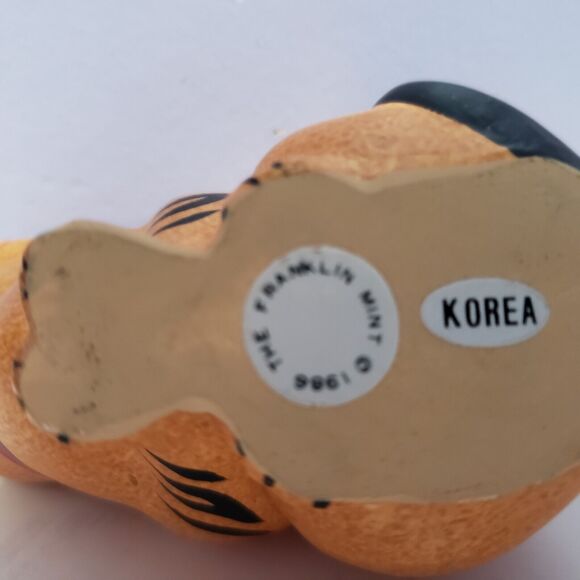 Franklin Mint 1986 Orange Handpainted Cat Kitten Figurine Korea ( 1.75" × 3" ) - Picture 5 of 8